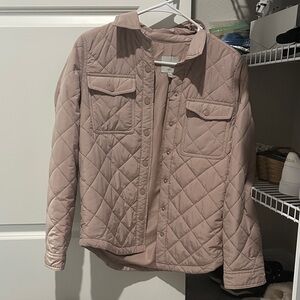Love Tree Quilted Puffer Jacket in Blush
